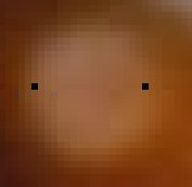 Close-up measuring the blurred point source