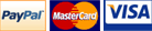 PayPal, MasterCard and Visa accepted