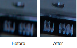 Forensic resolution blur comparison