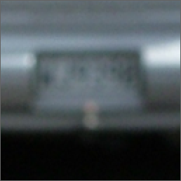 License plate before